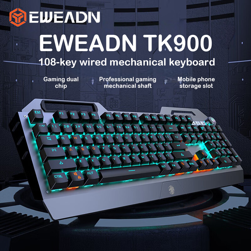 Pc Gaming Uk - Teclado mecánico EWEADN TK900, teclado ergonómico