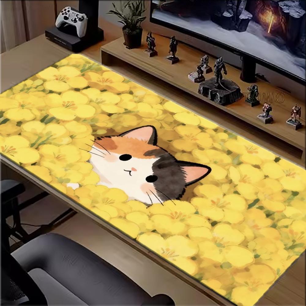 Pc Gaming Yellow - Alfombrilla de escritorio grande con diseño