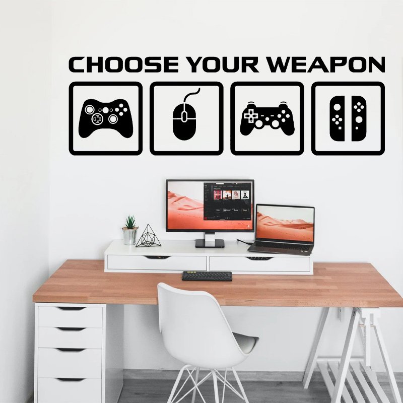Pc Gaming Quotes - Calcomanía de pared para decoración de
