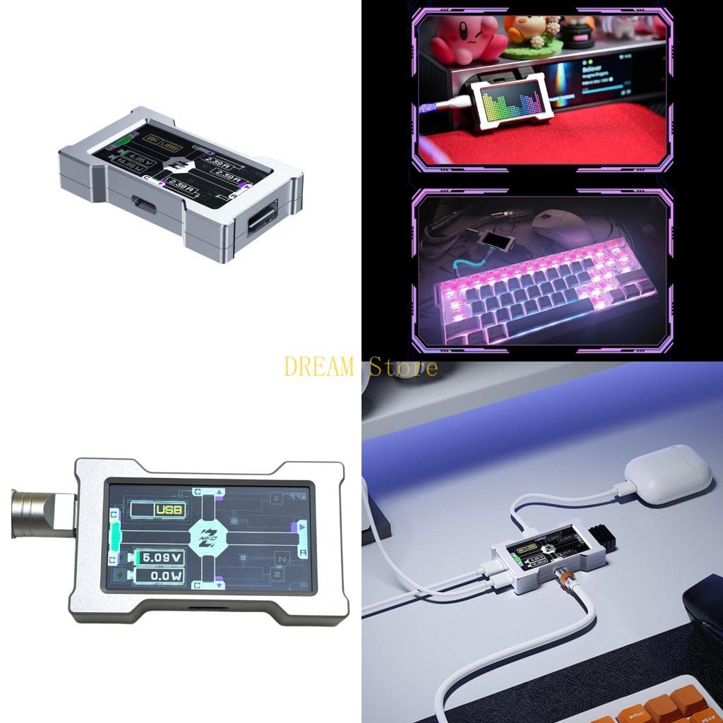 Usb Hub Gaming - Hub USB aluminio con pantalla monitoreo