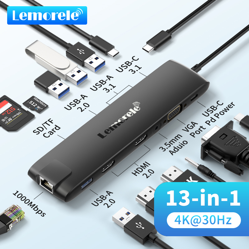 Usb Hub Gaming - Lemorele TC96 USB Hub USB 3,1
