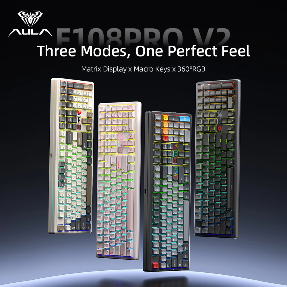 Pc Gaming Uk - Teclado Mecánico AULA F108 Pro V2,