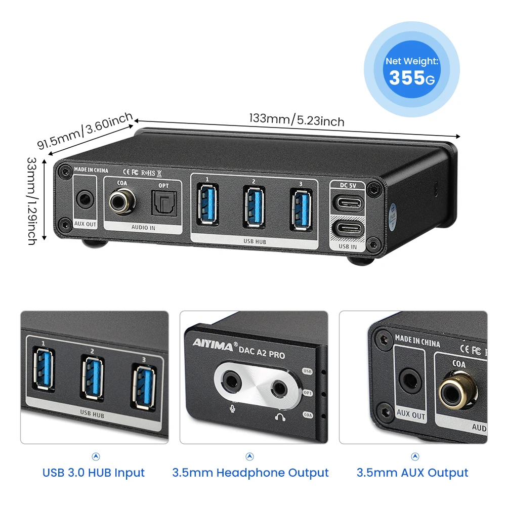 Usb Hub Gaming - Audio DAC-A2 PRO USB Gaming DAC
