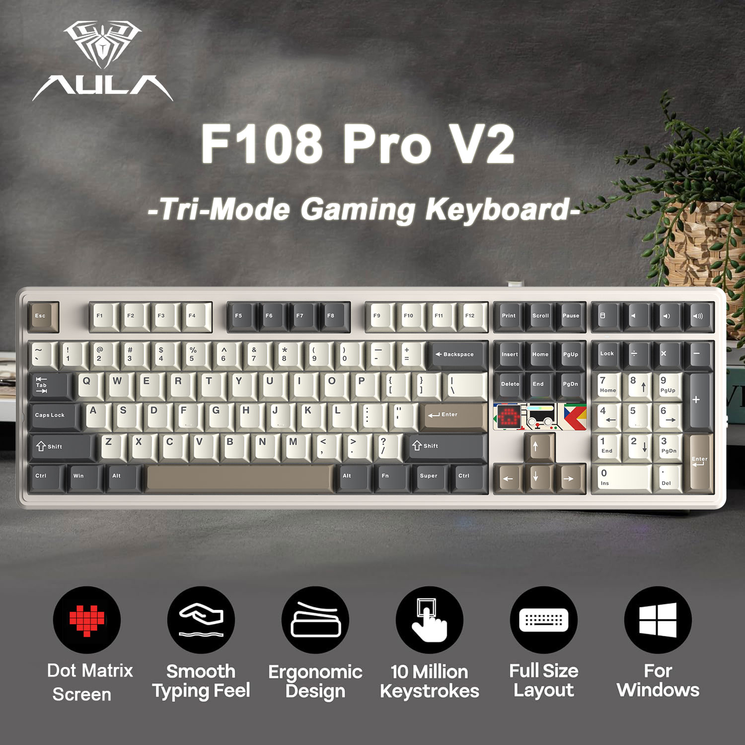 Teclado Mecánico AULA F108 Pro - Pc Gaming Uk reseña y precio