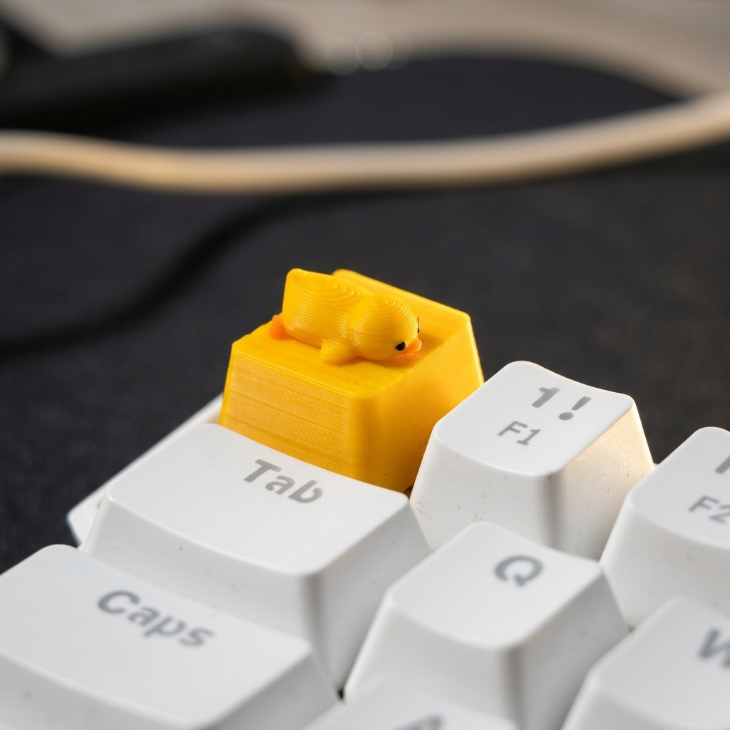 Un pequeño pato amarillo acost - Pc Gaming Yellow reseña y precio