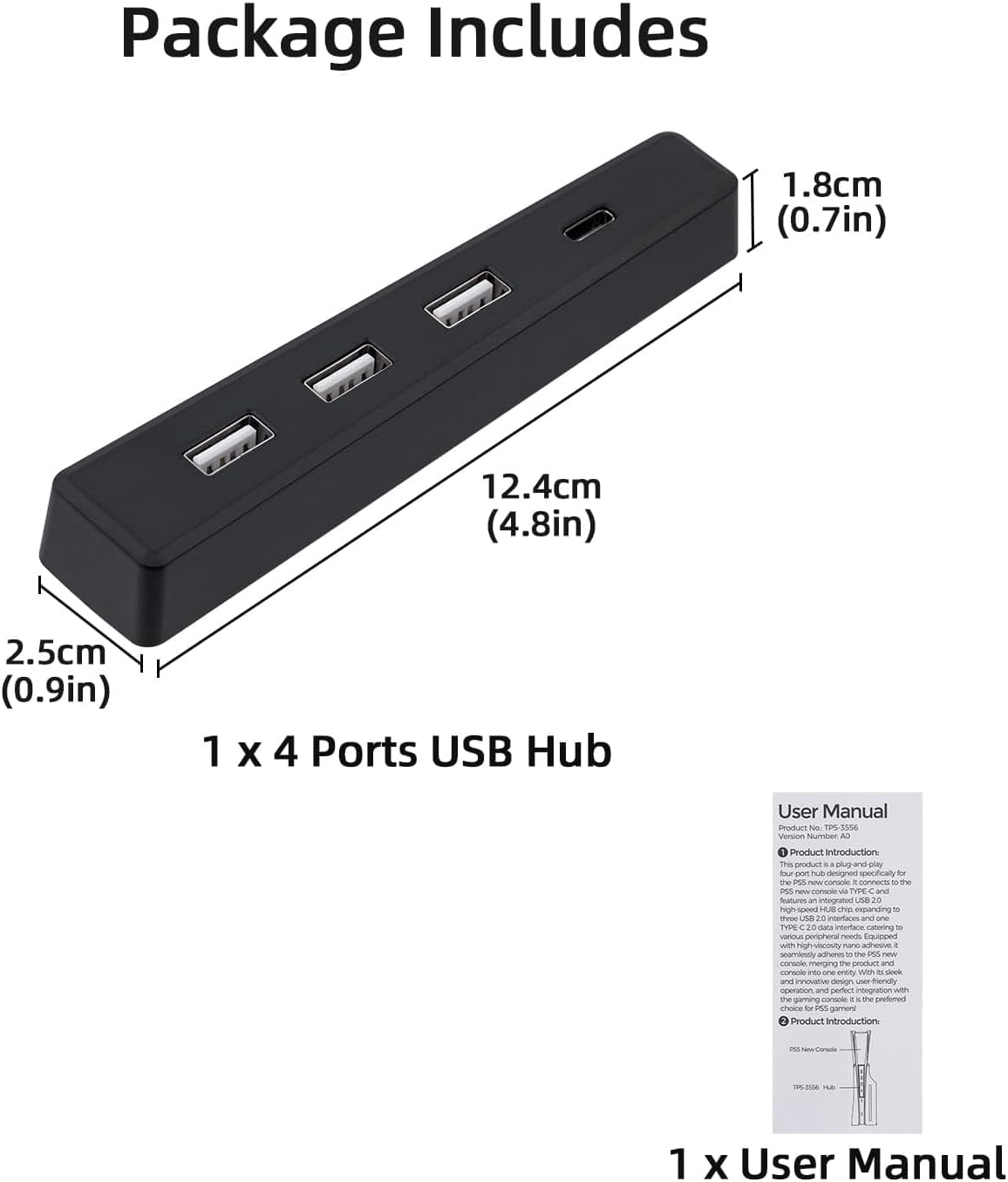 Hub USB de 4 puertos para PS5  - Usb Hub Gaming reseña y precio