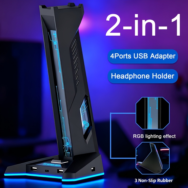 Soporte para auriculares para  - Usb Hub Gaming reseña y precio
