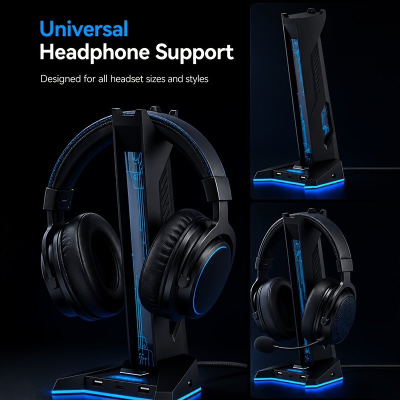 Soporte para auriculares para  - Usb Hub Gaming reseña y precio