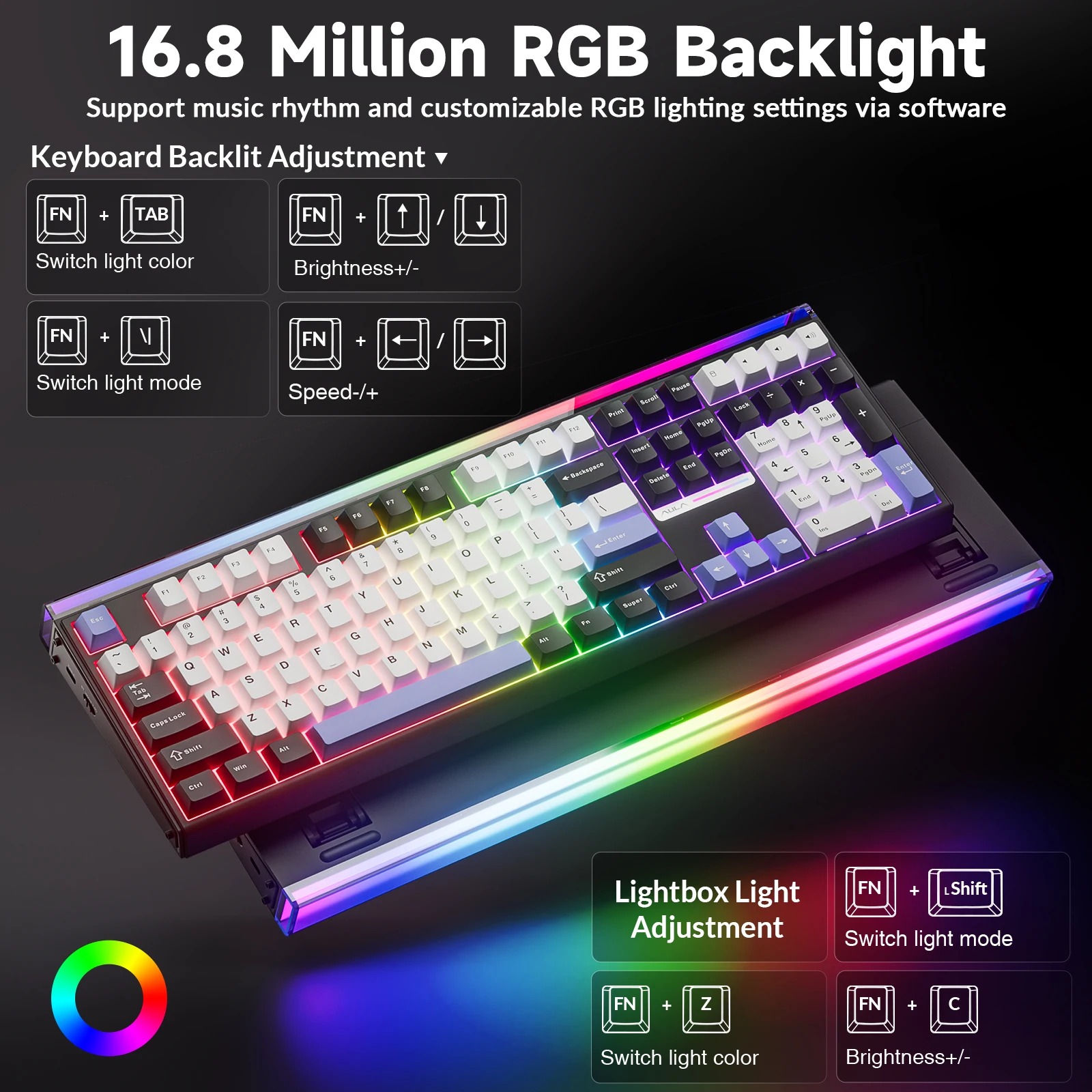 Teclado mecánico AULA H108 Tri - Pc Gaming Uk reseña y precio
