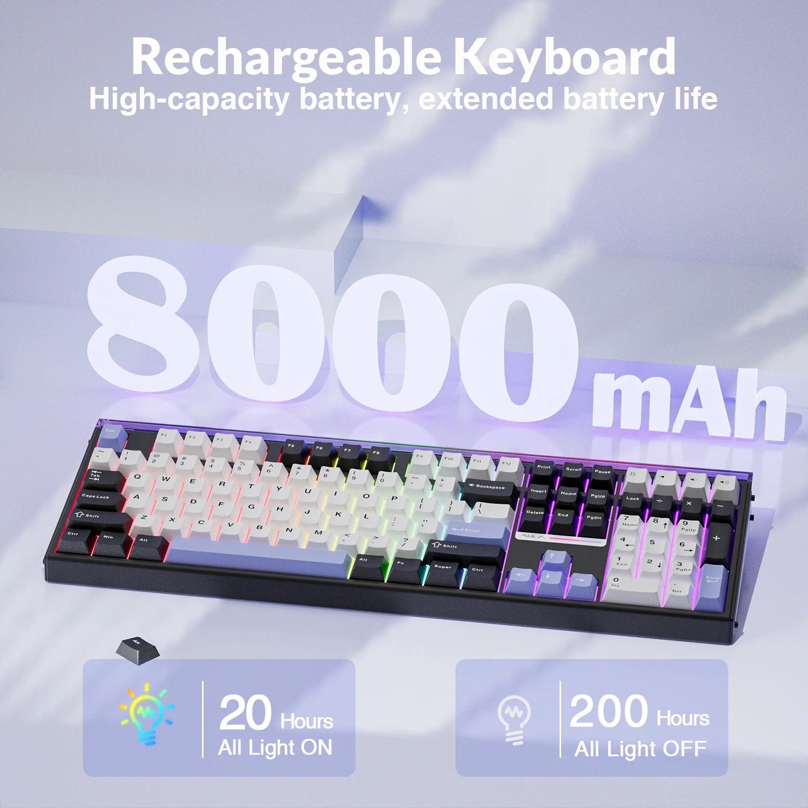 Teclado mecánico AULA H108 Tri - Pc Gaming Uk reseña y precio