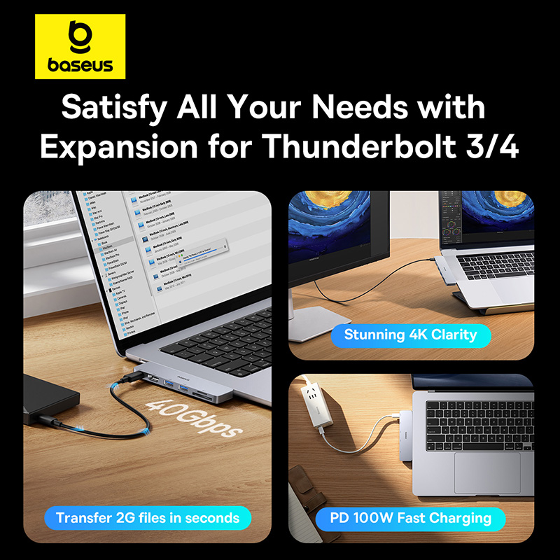 Baseus-Hub de USB-C Dual a Com - Usb Hub Gaming reseña y precio