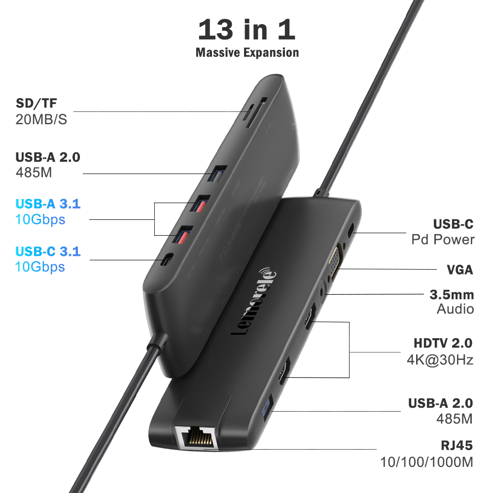 Lemorele TC96 USB Hub USB 3,1  - Usb Hub Gaming reseña y precio